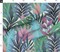Large Botanical Vibrant Hand Drawn Palm Fronds Pink Blue Green Monstera Maximalist Bold Custom Printed Fabric by Spoonflower Various Fabrics by the Yard or Fat Quarter